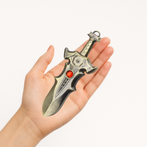 Sword Shaped Butane Lighter – Refillable Novelty Lighter | Copper Collectible Gift for Men | Cool Mini Sword Flame Lighter